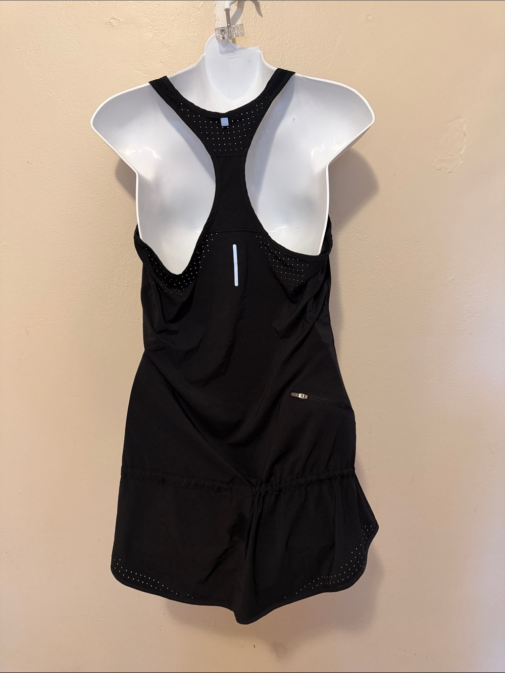 Nike Black Sleeveless Drawstring Athletic Romper - Picture 2 of 2
